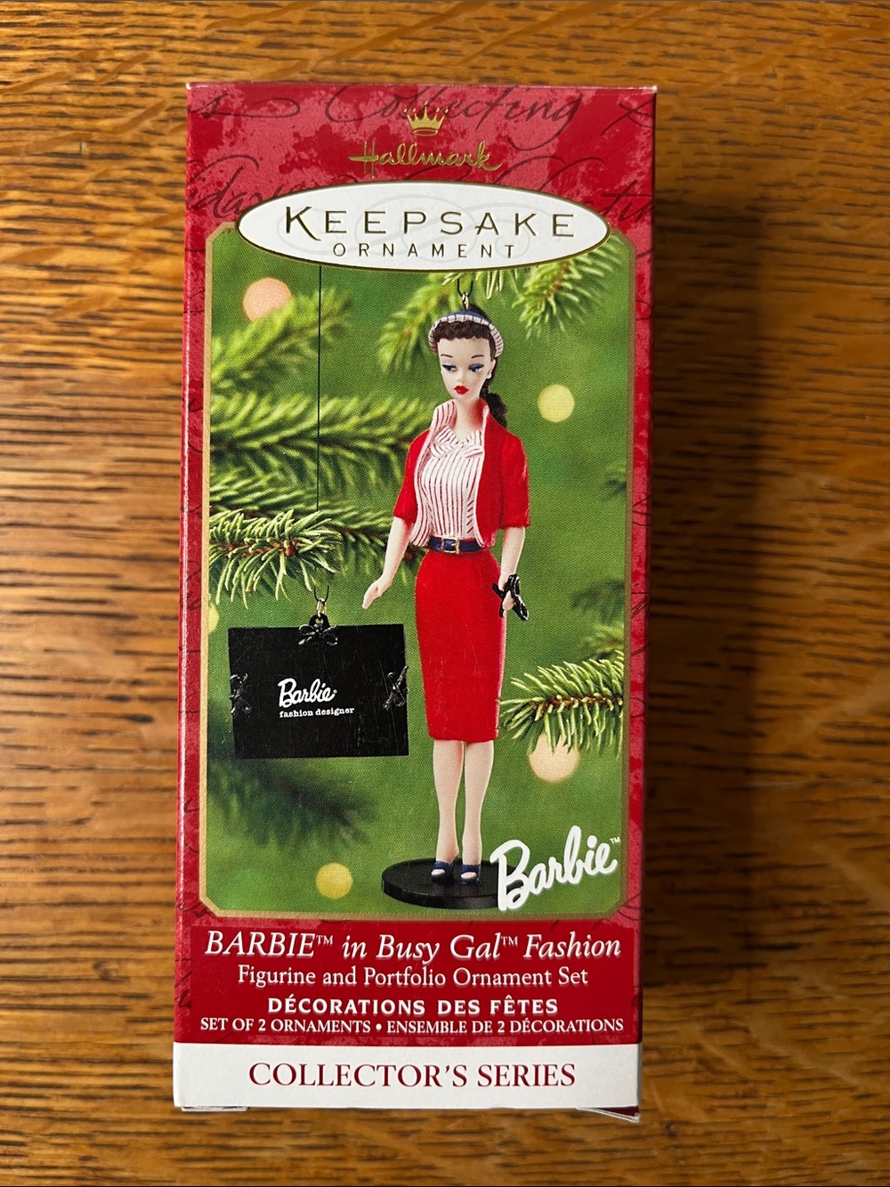 Hallmark Keepsake Barbie Busy Gal Ornament Set 2001.